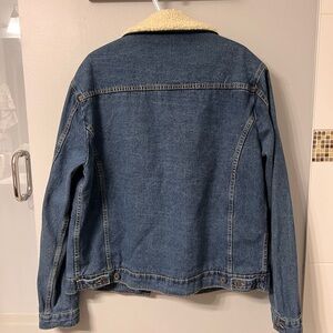 Blue Denim Jacket with Sherpa Collar